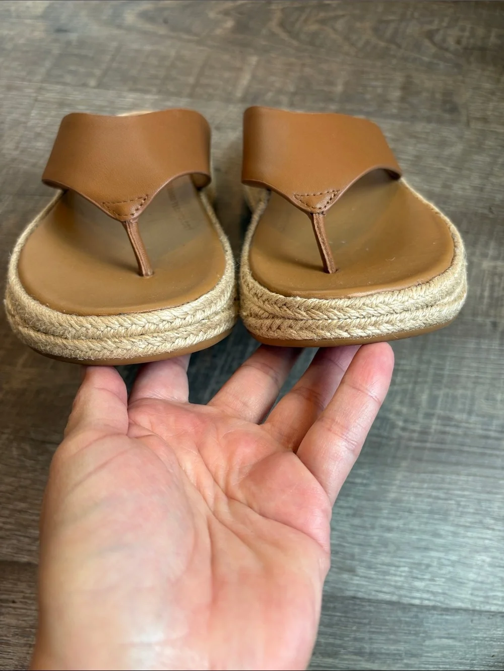FitFlop F-mode Espadrille Leather Flatform Sandals Women’s 6